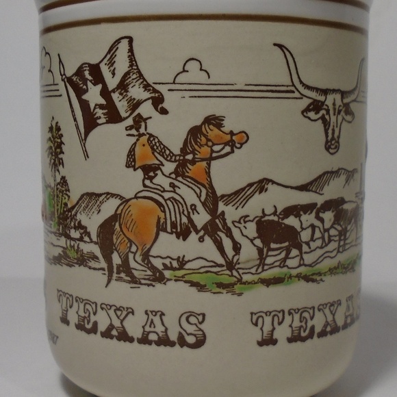 VTG 1987 Texas Stoneware Coffee Cup Mug Western - Picture 5 of 8